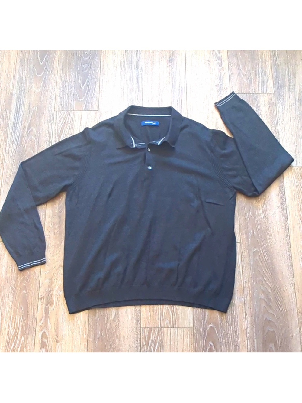 Tommy Bahama Black Knit Polo Collar Pullover Sweater Men’s SZ 3XL Big & Tall